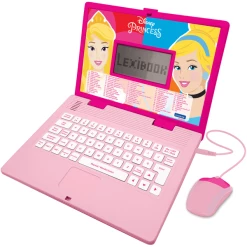 LEXIBOOK Disney Prinzessin Lern-Laptop - 124 Aktivitäten (Deutsch/Englisch)