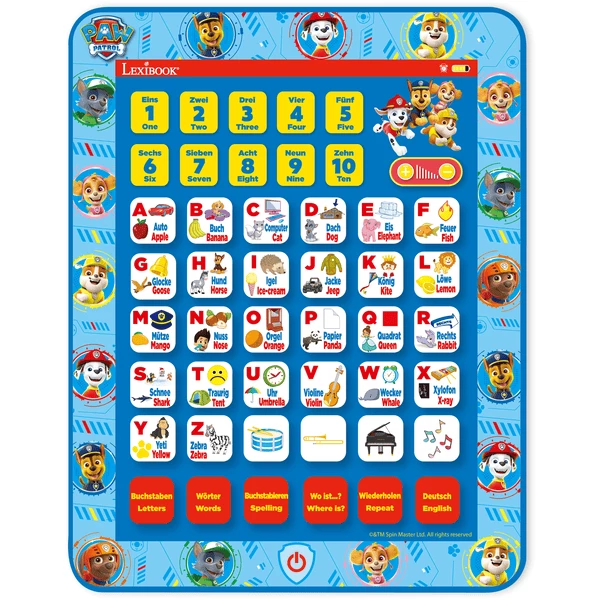 LEXIBOOK Paw Patrol Zweisprachiges Lern-Tablet Deutsch / Englisch 3 LEXIBOOK Paw Patrol Zweisprachiges Lern-Tablet Deutsch / Englisch