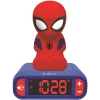 LEXIBOOK Spider-Man Wecker Mit 3D Nachtlicht-Figur